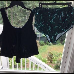 NWT Ladies 2 piece swimsuit by SouqFone size XXL